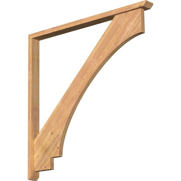 Ekena Millwork Imperial Slat Smooth Bracket w/ Offset Brace, Western Red Cedar, 3 1/2"W x 46"D x 46"H BKT0402X46X46IMP06SWR - main